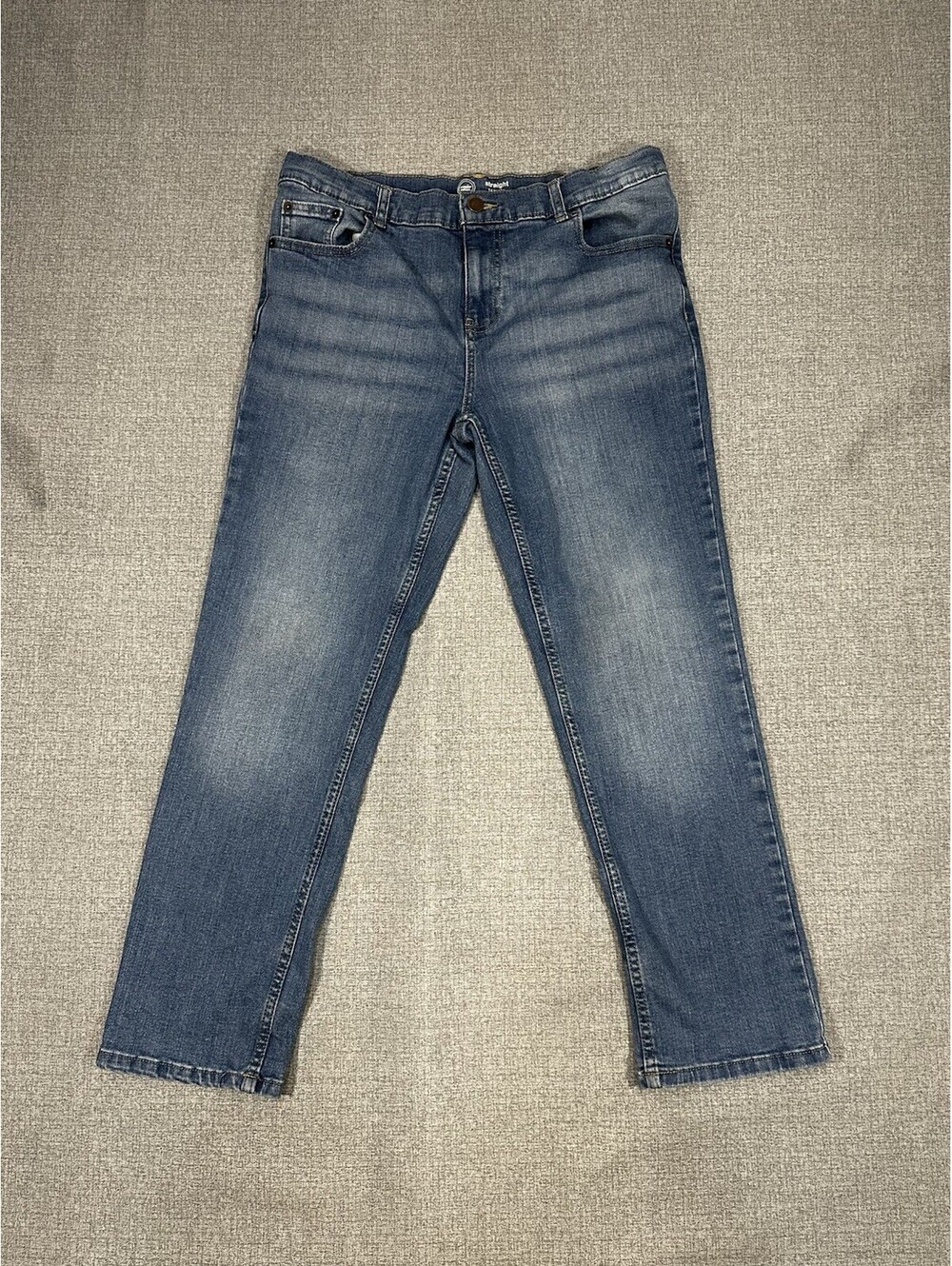 Wonder Nation Boys Jeans Size 30x25.5 Husky Straight Blue Denim Adjustable Waist